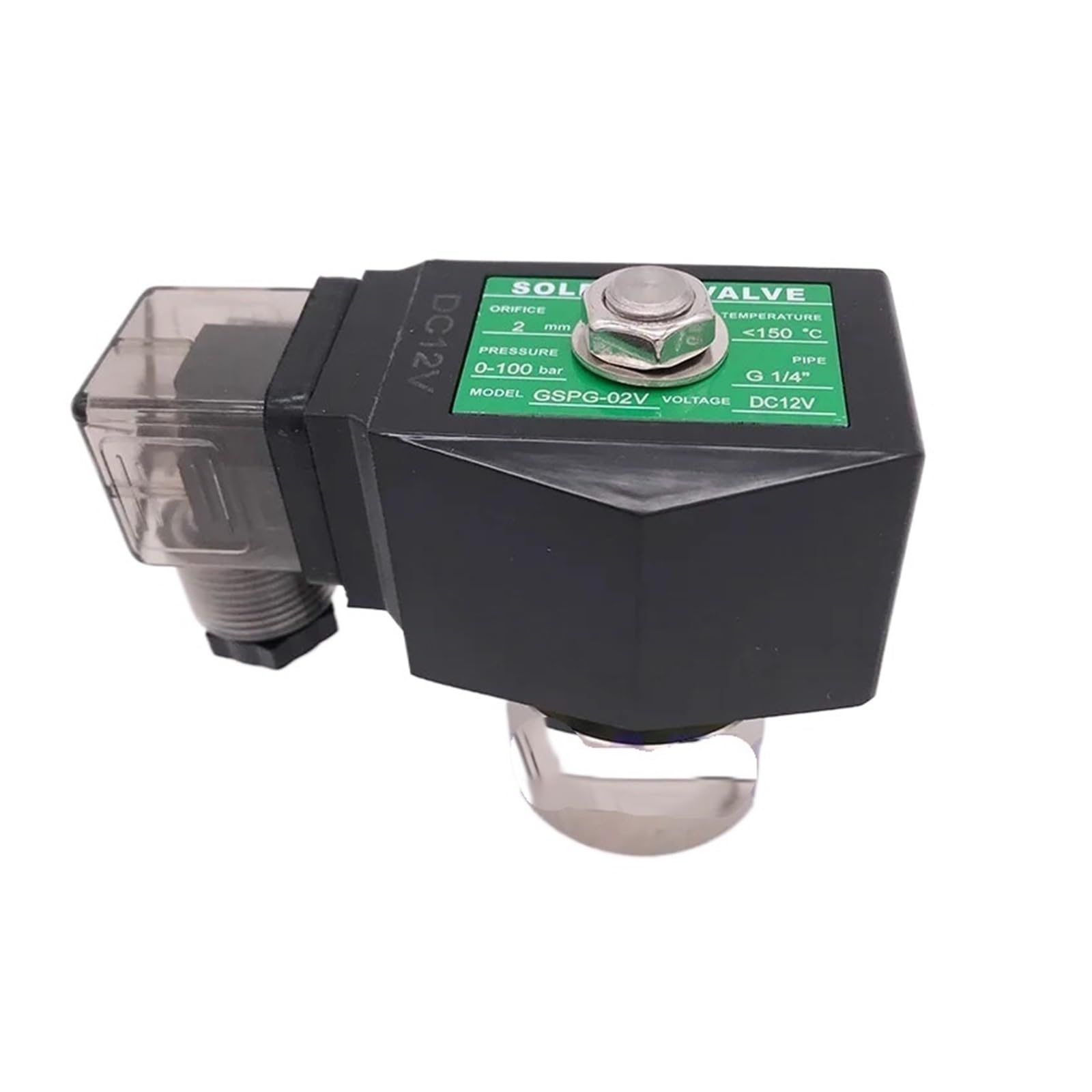 Électrovanne 2 voies inox 2mm 100bar DC24V haute pression durabilité