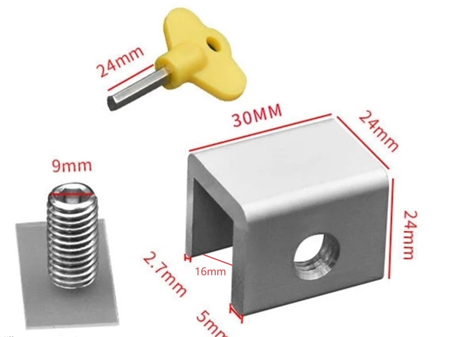 Lot de 20 butées de verrouillage antivol avec clé pour porte et fenêtre - Réglable et portable