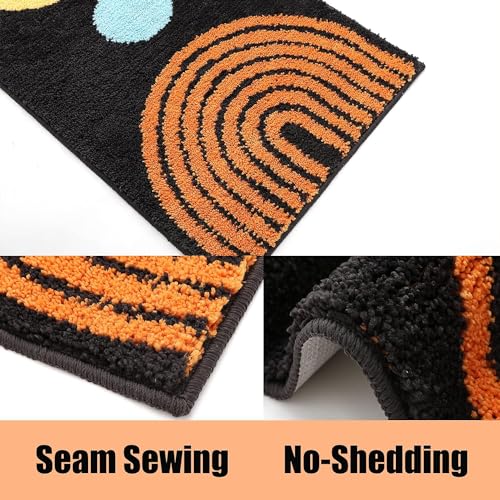 Image of AAZEEM Mat Rugs Non-Slip Abstract Bath Rugs Cute Mat Washable for Tube|Rectangular Door Mat for Home |Drawingroom |Easy Clean Indoor and Outdoor Floor Mat |Super Absorbent |Yellow|16 inchx24 inch & 20 inchx32 inch |