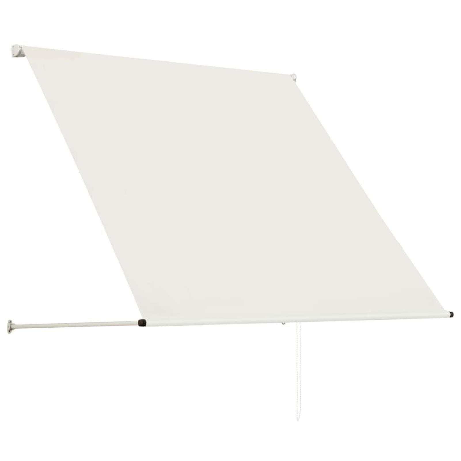 GLFNB Einziehbare Markise 150x150 cm Creme, Gartenmarkise, Sonnenschutz, Markisendach für Terrasse, Balkon, Innenhof und Restaurant Garten