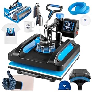 Pro Heat Press 15×15 Inch, 8 i...