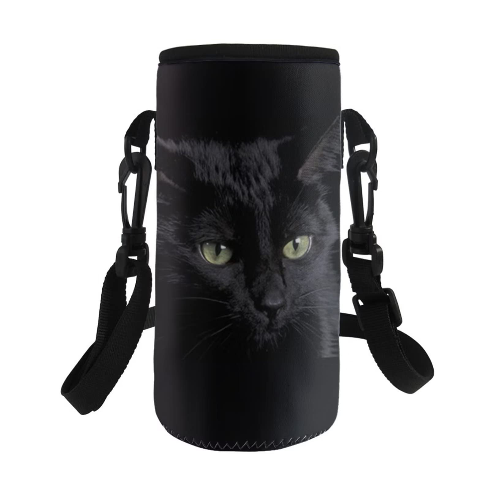 Funny Cat Insulated Water Bottle Carrier Bag With Strap - Neoprene Sling Pouch For 24-32 Oz Bottles - View #5
