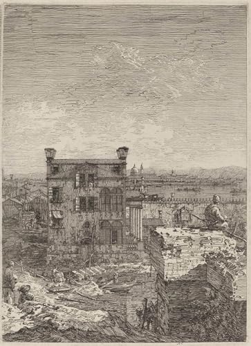 Impression sur toile Canaletto tableau grand format maison péristyle 60x90