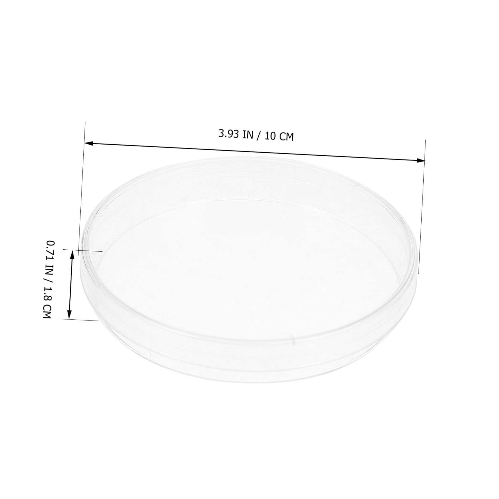 MUCKLILY 10pcs Lab Petri Dishes Lid Plastic Culture Dish Set for Science Projects Microbiology Experiments