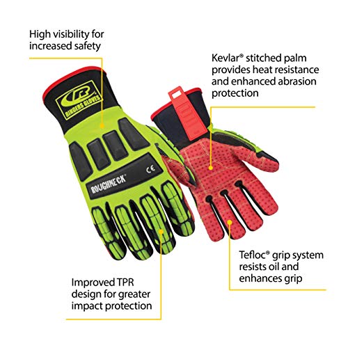 Ringers R-267 Roughneck Heavy Duty Work Gloves, Impact-Resistant Gloves, X-Large #TOP1