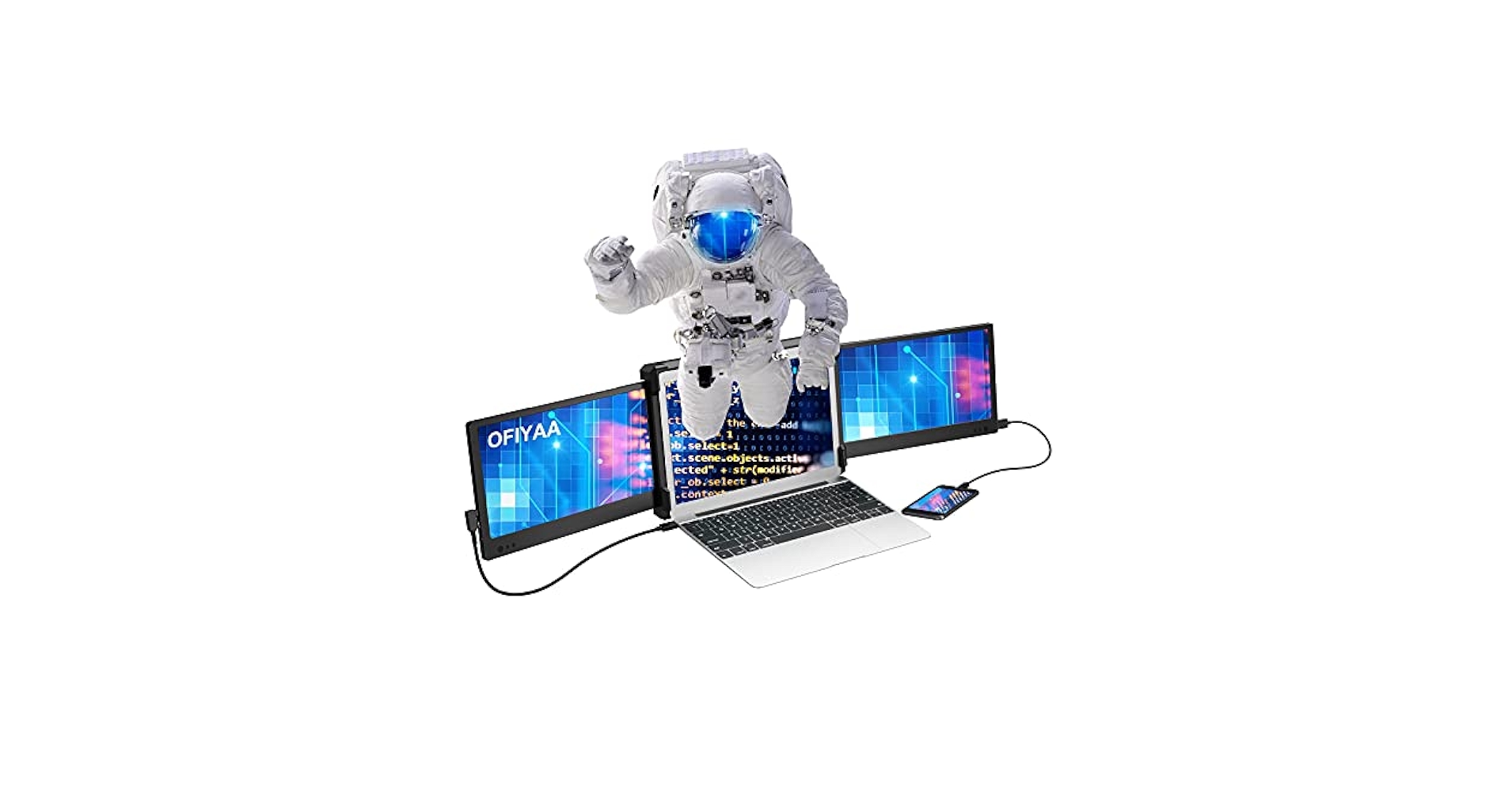OFIYAA 2画面　ポータブルモニター Amazon.co.jp: OFIYAA P2 デュアルポータブルモニターノート