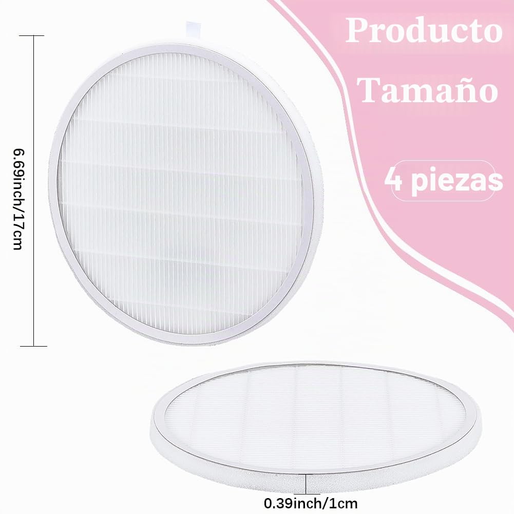 GORGECRAFT Filtro de Repuesto Colector de Polvo de Uñas 4cm Blanco Reutilizable Redondo Manicura Aspirador Antiderrames Modelos HPro/SProR Herramientas de Manicura Salón de Uñas Uso Doméstico.