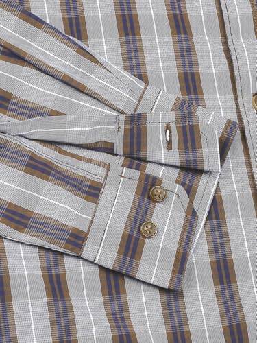 Image of Thomas Scott Men Pure Cotton Regular Plus Size Premium Checked Casual Shirt