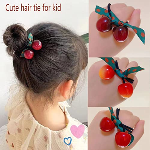 Lifhap Cute Hair Ties With Cherry Beads For Girls thumb #4