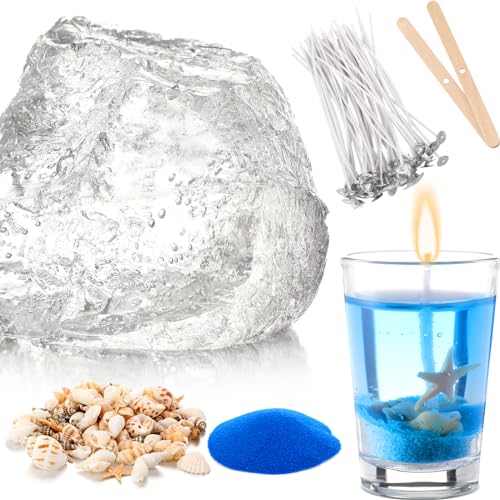 Gel de Cera para Velas 2 lb con Mechas y Accesorios