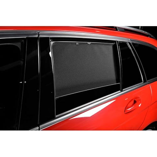 CAR SHADES Satz (Hintertüren) kompatibel mit Peugeot 3008 III 2024- (2-teilig) - Passgenaue Sonnenschutzblenden, Schwarz