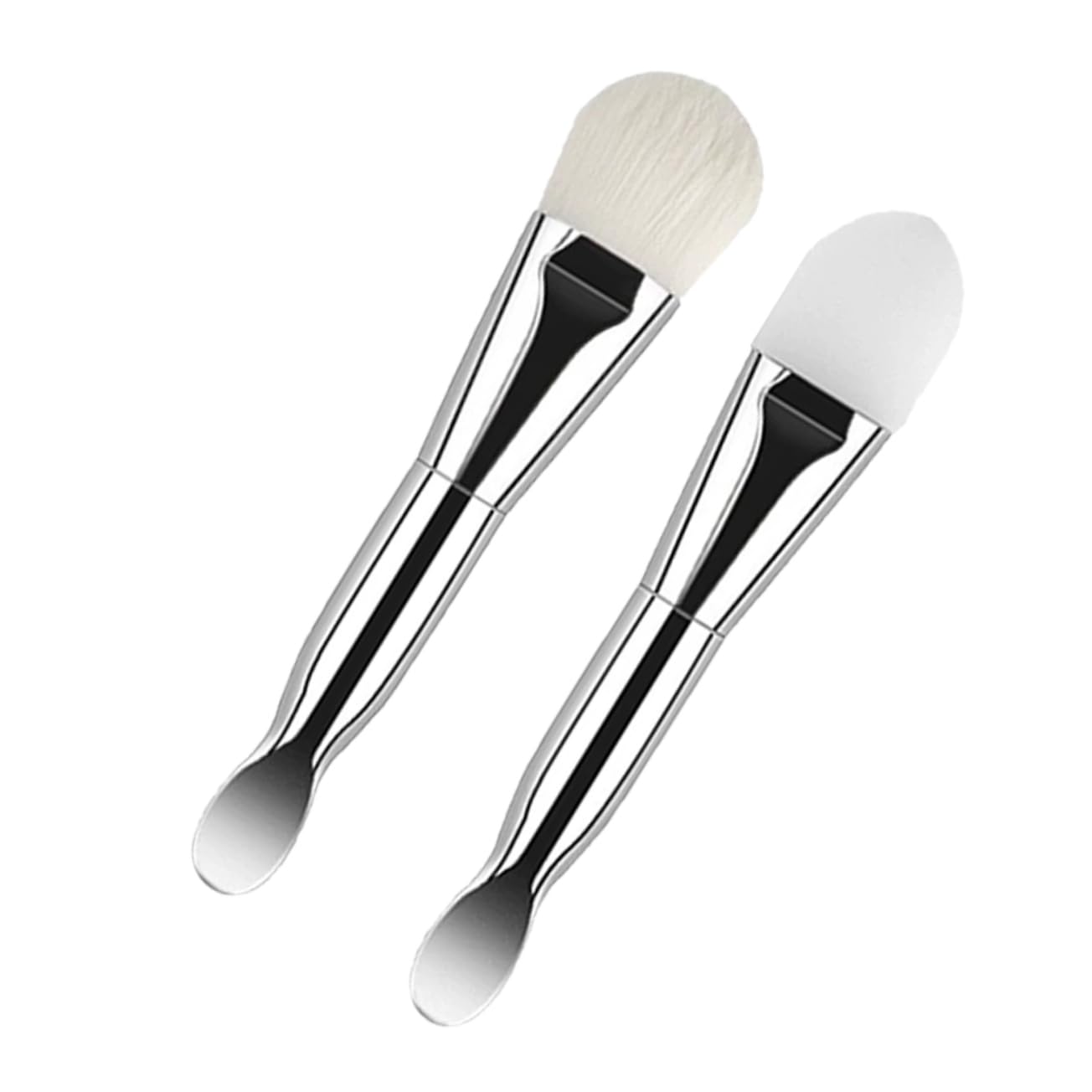 FOMIYES Facial Mask Brush Set Soft Bristle Double-ended Silicone Mask Brush for Gentle Cleansing