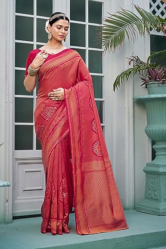 Image of Glory Sarees Women's Banarasi Silk Saree With Blouse Piece (Premium Silk107 Parent)
