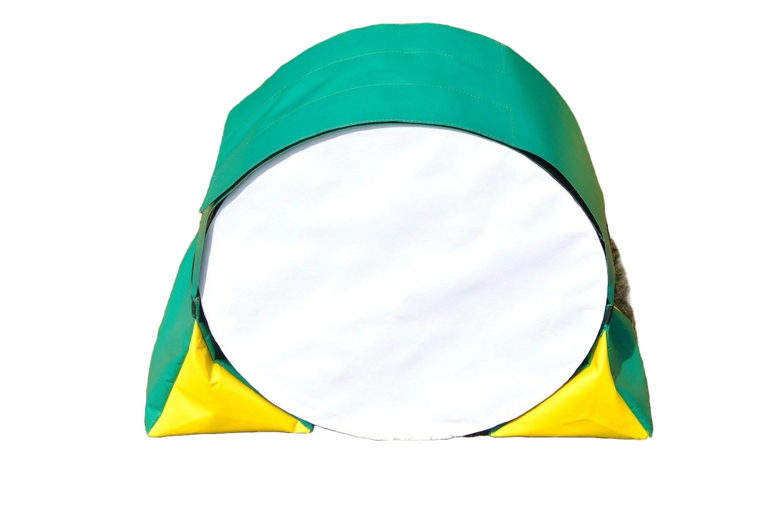Church Products UK Dog Agility Training Tunnel Sand Bags Adjustable (60cm - 80cm) Indoor Outdoor Apparatus UV PVC (Green/Yellow) *Tunnel Not Included*