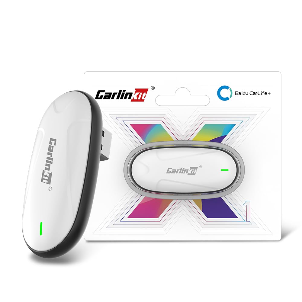 Carlinkit X1 Carlife to Wireless CarPlay & Android Auto Adapter, Plug & Play, Compatible with Wired CarLife, Supports OTA Updates & Original Car Controls