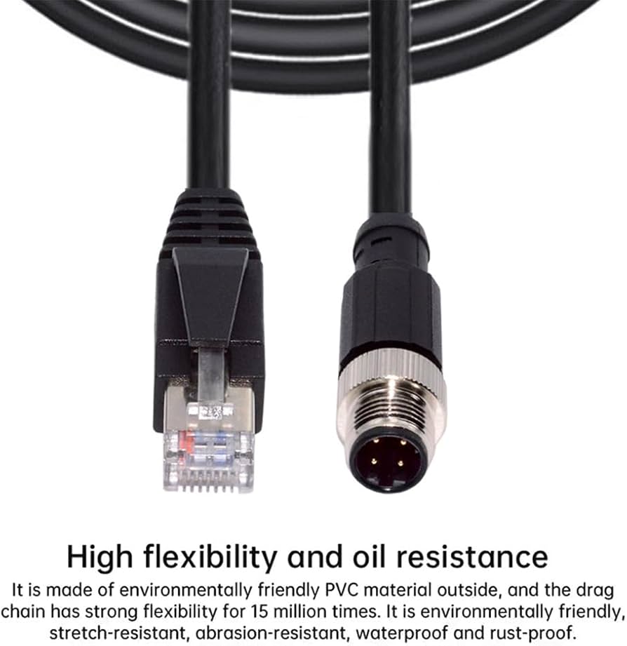 12345です！ Amazon.co.jp: cablecc 4ピン オス M12 Type-D Dコード RJ45 Cat5eオス