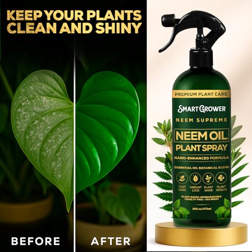 Image of Neem Oil Spray for Plants Botanical Blend - Plant Wash with Natural Essential Oils, Simple Ready-to-Use Plant Spray for Gardens, Houseplants, Indoor & Outdoor Plants - 16 oz