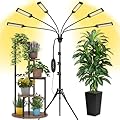 LED Grow Lights for Indoor Plants Full Spectrum 6 Heads Light,Indoor Grow Lamp with Timer and Auto On/Off Timing 5/10/15H, 540 LEDs Plant Lights for Indoor Growing with Tripod Stand.