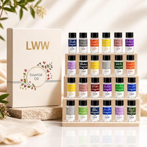 Image of Car Air Freshener Diffuser Refills, 24 PCS 10ml Essential Oils Mixed Fragrance Set, Long Lasting Car Fragrance Oil Replacement for Car Diffusers, No Diffuser Included