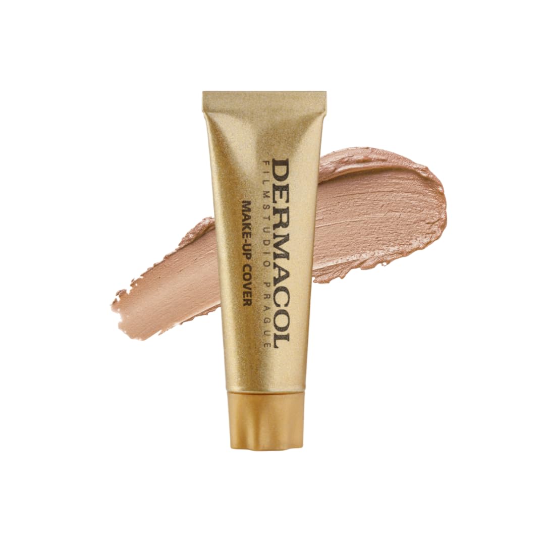 Dermacol - Full Coverage Foundation 13g, Flüssige Makeup Matte Foundation mit SPF 30, Wasserfeste Foundation für fettige Haut, Akne, & Augenringe, Langanhaltende Makeup Produkte, Shade - 221