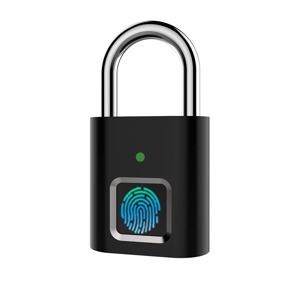 QWEASDF Cadenas Intelligent À Empreinte Digitale, Serrure De Sécurité D'entrée sans Clé, Convient Aux Casiers D'école, Aux Gymnases, Aux Sacs À Dos, Aux Portes, Aux Armoires, Aux Valises