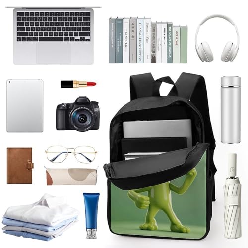 Green Broccoli Pose Bookbag - Ultra Lightweight Portable Backpack Work Travel Backpack for Men Women Fits 16 Inch Notebook3