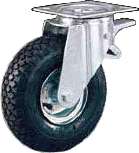 MroMax Set 4 Ruote Girevoli In Gomma Per Carrello - 2 Con Freno E 2 Senza, Diametro 40mm, Carico Max 20kg