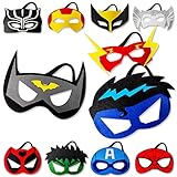 22 Packs Superhero Masks for Kids Felt and Elastic Birthday Party Favors Masks