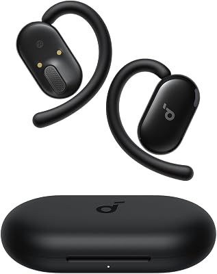soundcore V20i von Anker Open-Ear Kopfhörer, verstellbare Ohrhaken, komfortabel, fester Halt, starker Bass, rauschfreie Telefonate, IP55, LED, 36h Spielzeit,Bluetooth 5.4 Earbuds,Multipoint Connection