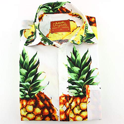 Chemise imprimé ananas coupe droite manches courtes légère