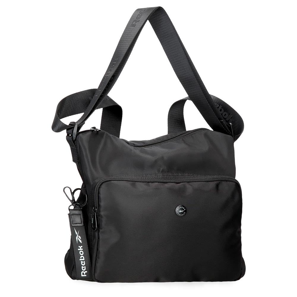 Reebok Leia Black Backpack, 35 x 31 x 5 cm, Polyester, by Joumma Bags