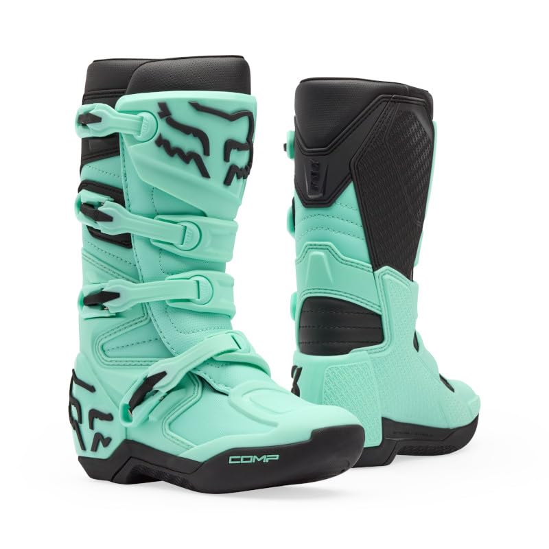 Fox Racing Youth Comp Motocross Dirt Bike Boots Teal 2