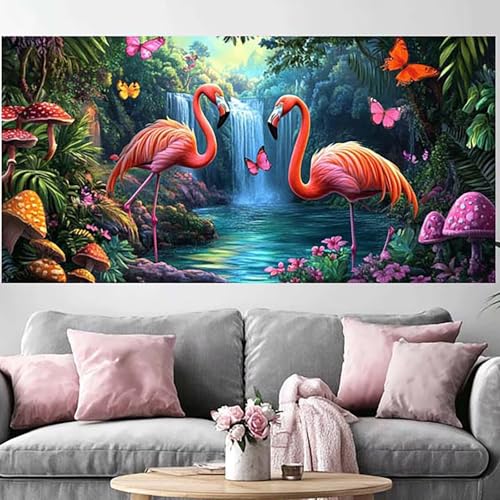 Diamond painting adulte grand format 100x200cm pour décorer un salon moderne