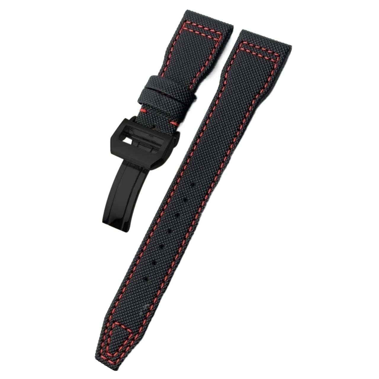 20mm 21mm 22mm cinturino per orologio in nylon intrecciato cinturino con fibbia pieghevole adatto per braccialetto IWC Pilot Mark Portugieser Portofino