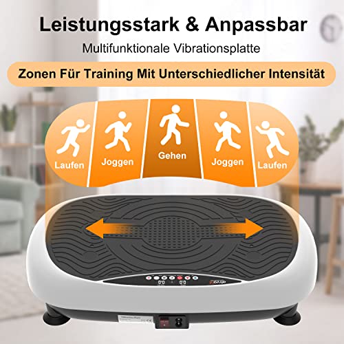 ATIVAFIT 3D Vibrationsplatten Trainingsgerät Ganzkörper Workout Vibrations Fitnessplattform mit Trainingsbändern Heimtrainingsgerät für Gewichtsverlust und Straffung – Bild 3