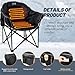 Lilypelle Oversized Heated Camping & Patio Lounge Chairs - 3 Heat Levels, Portable Folding Moon Saucer Chair for Outdoors & Camping