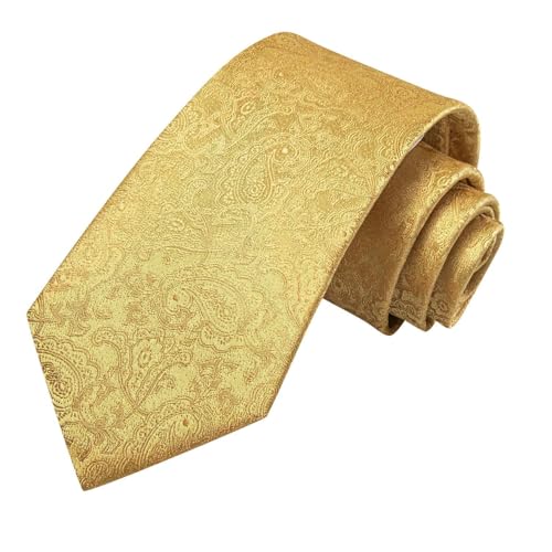 Image of Dubulle Mens Tie and Lapel Pin Paisley Striped Floral Necktie for Men Pocket Square Cufflinks 4PCS Set Wedding Party