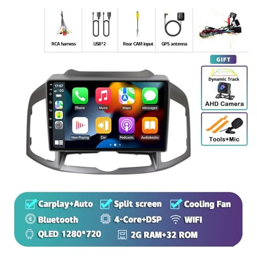 Autoradio estéreo 2din Android 15 Carplay Auto para Chevrolet Captiva 2011-2016 2K 2