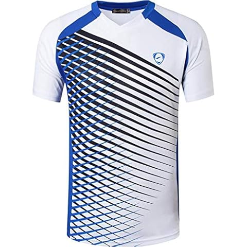 jeansian Men's Sport Quick Dry Fit Short Sleeves T-Shirt Tees Shirt Tshirt Tops Golf Tennis Running LSL230 White XL Cover