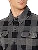 Amazon Essentials Men's Long-Sleeve Polar Fleece Shirt Jacket for Winter, Black Charcoal Buffalo Plaid, XXL #2