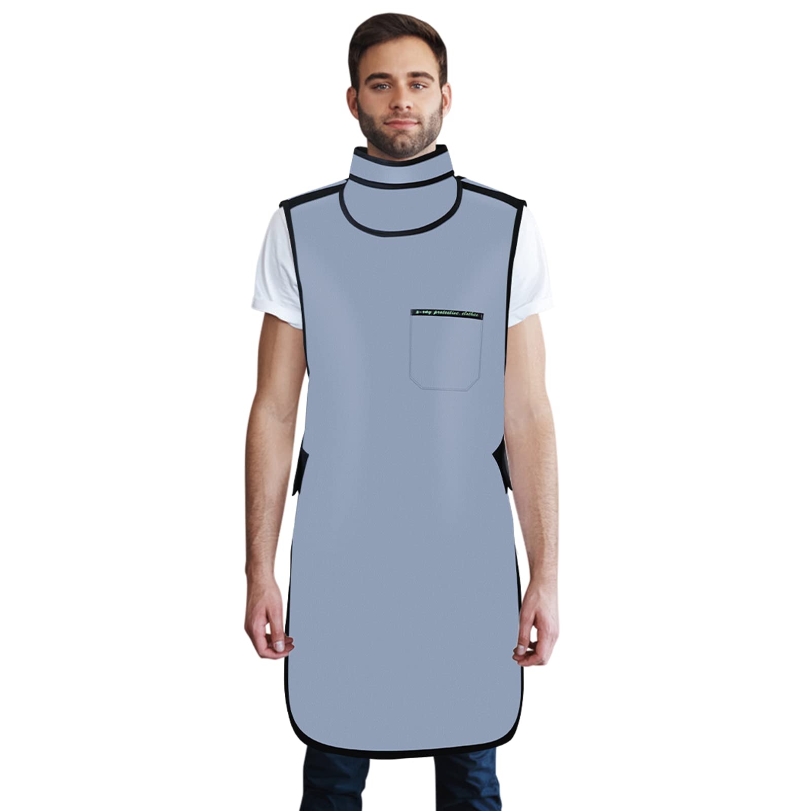 ANNWAH Xray Protective Lead Apron with Thyroid Collar - 0.5mmPb Lightweight Dentist x-ray Shield for Hospitals Labs Nursing Homes