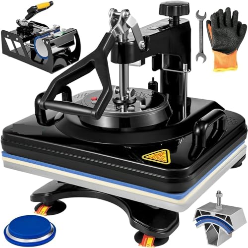 Máquina de prensa térmica 5 en 1 digital 12x15 pulg miniatura 6