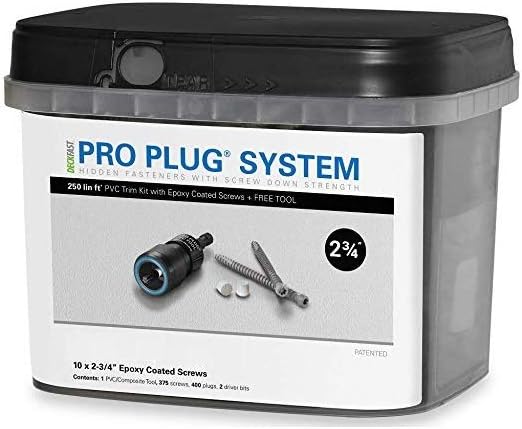 Pro Plug PVC Plugging System for AZEK Traditional Trim - Epoxy Steel - 375 pcs for 250 Lineal Ft.