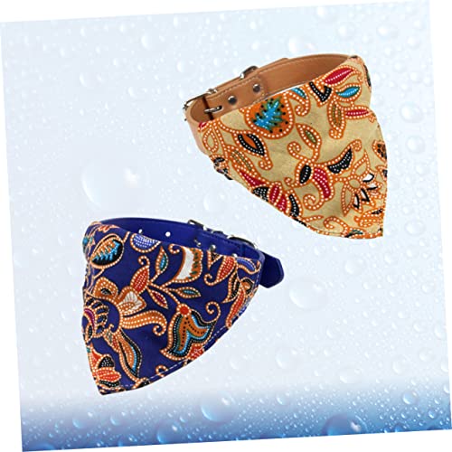 DOITOOL 2 Peças De Toalha De Algodão Para Animais De Estimação Cachecol De Algodão Toalha Triangular