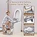Potty Training Seat, 3-in-1 Toddler Toilet Seat with Step Stool Ladder, Splash Guard Anti-Slip Pad, Foldable Potty Chair with Soft Cushion for Toddler Kids Boys Girls