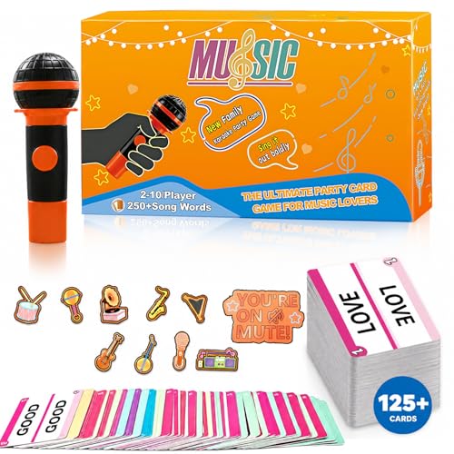 DAYCAI GAME 2026 Pick Up The Mic Party Game Karaoke Spiel mit lustigen Songtext-Challenges Fun Hilarious Games Night for 2-10 Spiele artyspiele lustig für Freunde Teenager und Gruppen