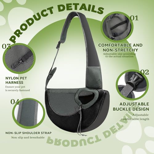 CHRI Hundetragetasche Hundetasche bis 5kg Transporttasche für Haustiere Hundetragetuch Mit Verstellbarem Riemen Tragetasche Hund für kleinen Hund Katze Aktivitäten Im Freien