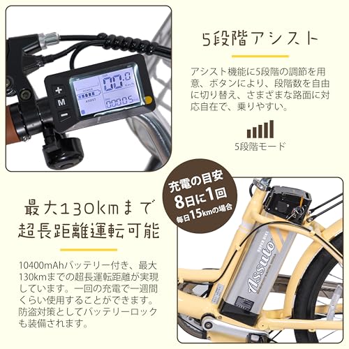 Assuto 電動アシスト自転車 ASKENU4-P1 の商品画像 3