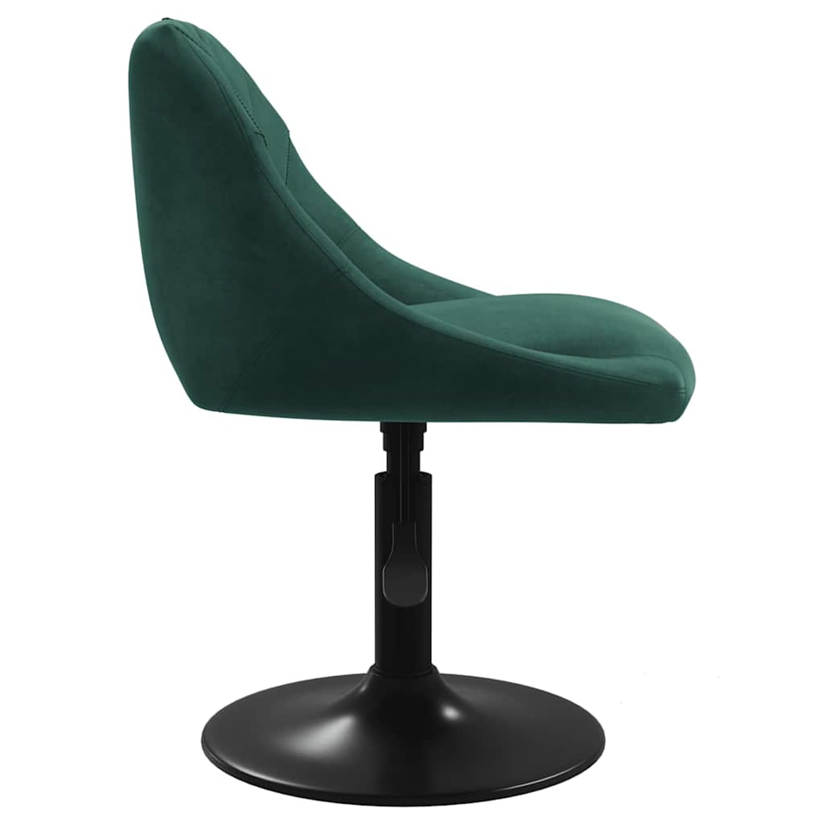 Sedie da Pranzo Girevoli, 4 Pezzi Design Moderno in Velluto Verde Scuro con Schienale Ergonomico e Base in Acciaio, Regolabili in Altezza con Meccanismo a Gas, per Sala da Pranzo e Ufficio Domestico