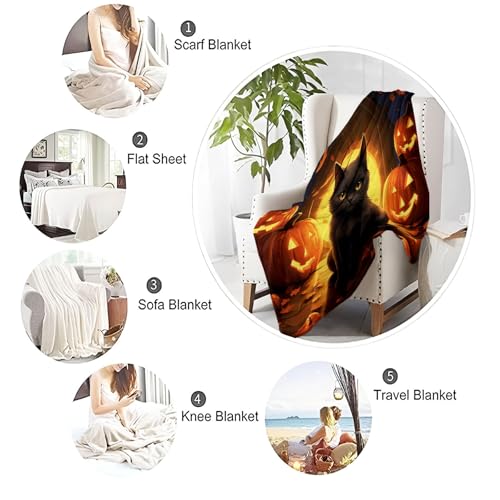 Couverture polaire arbre mort Halloween plaid en flanelle de luxe